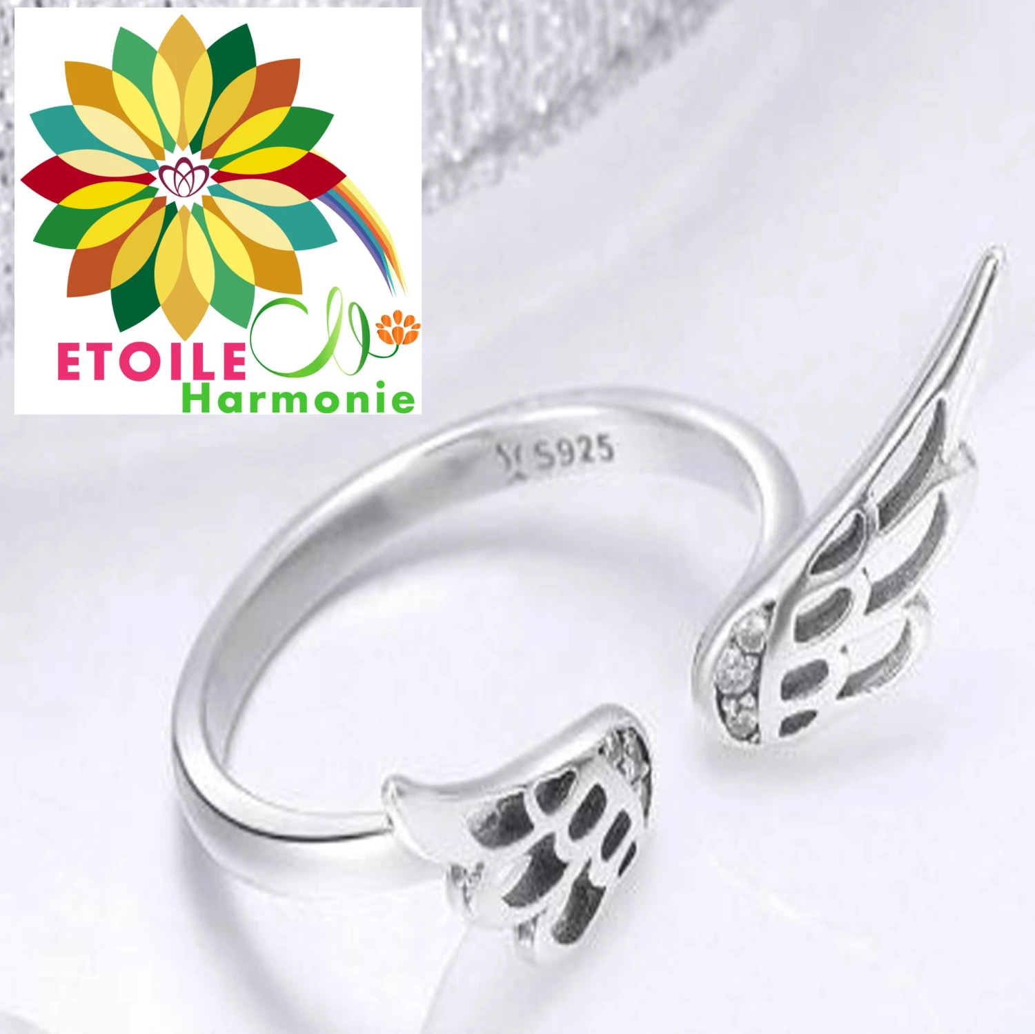 Bague Aile D'ange En Argent 4 Bague Aile D'ange En Argent – Image 2