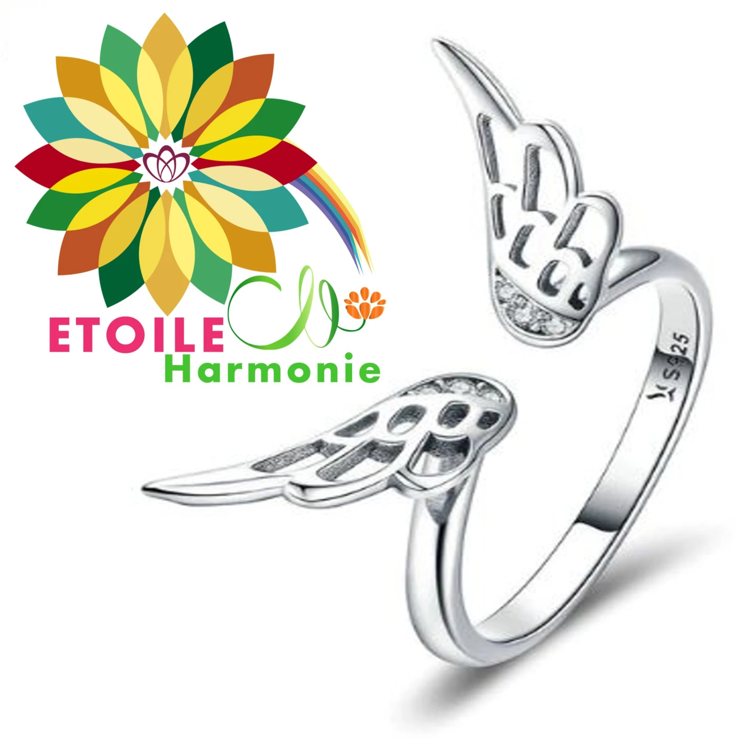 Bague Aile D'ange En Argent 3 Bague Aile D'ange En Argent