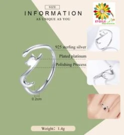 Bague Chat En Argent 10 Bague Chat En Argent -Magasin D'accessoires Sélectionnés etoileharmonie bijou argent bague chat animaux 3