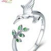 Bague Argent Sterling Oiseau Branche D'arbre Et Cristal 1 Bague Argent Sterling Oiseau Branche D'arbre Et Cristal -Magasin D'accessoires Sélectionnés etoileharmonie bijoux argent authentique 925 sterling printemps arbre feuilles bague ouvert taille doigt anneaux pour les femmes dames 4