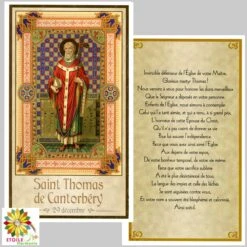 Image Pieuse Saint Thomas De Cantorbéry Du 29 Décembre