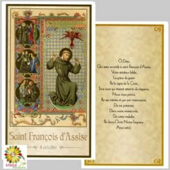 Image Pieuse Saint François D'Assise Du 4 Octobre