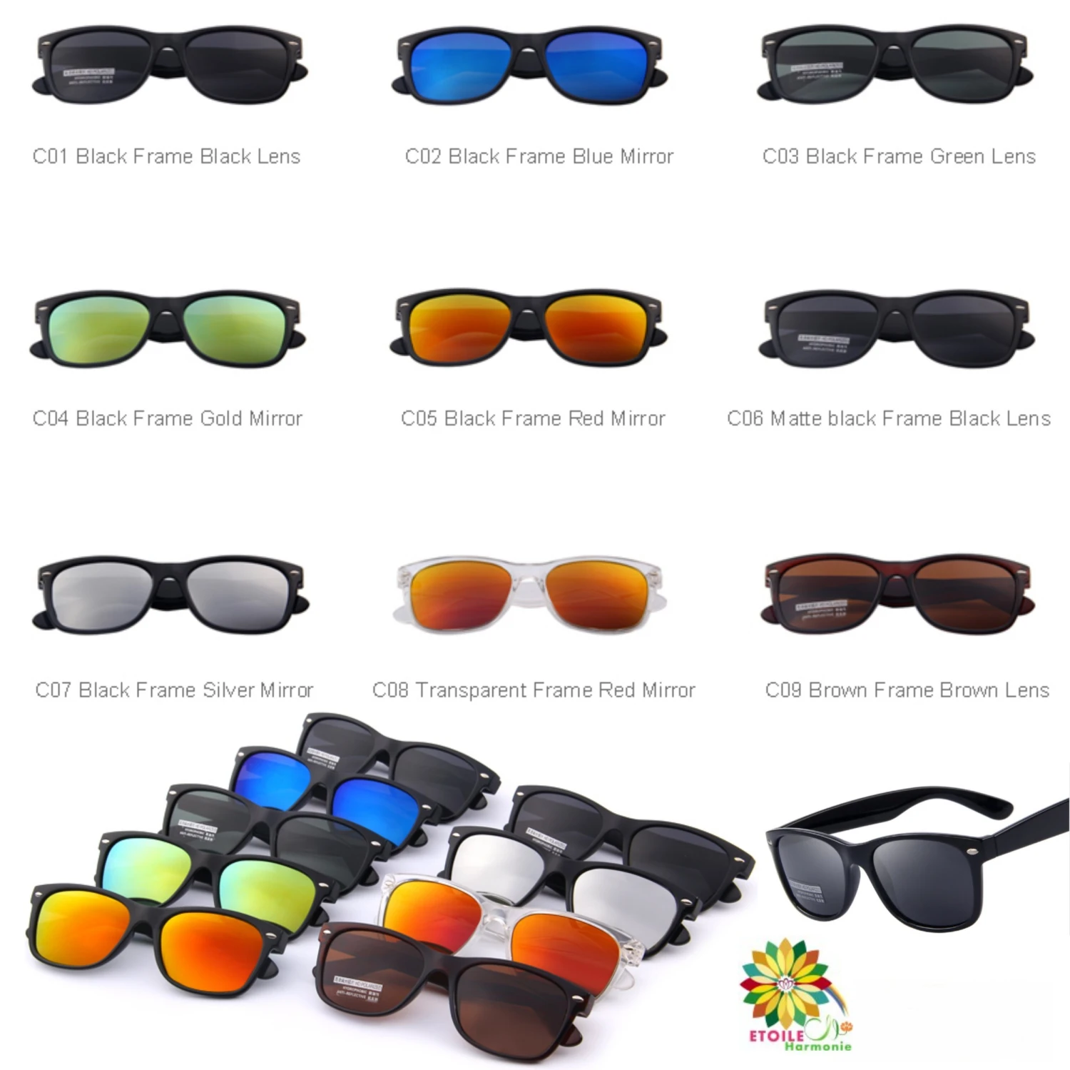 Lunettes De Soleil Classic Polarisées Antireflet UV400 3 Lunettes De Soleil Classic Polarisées Antireflet UV400