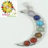 Pendentif Croissant De Lune 7 Chakras 1 Pendentif Croissant De Lune 7 Chakras -Magasin D'accessoires Sélectionnés etoileharmonie pendentif 7 chakras