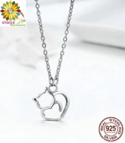 Collier Pendentif Chat En Argent