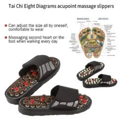 Sandales Réflexologie Pour Les Pieds -Magasin D'accessoires Sélectionnés massage des pieds pantoufles acupuncture th rapie masseur chaussures pour pied acupoint activation r flexologie soins 5
