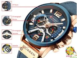 CURREN Montre Chronographe Et Date Pour Homme -Magasin D'accessoires Sélectionnés montre curren etoileharmonie 2