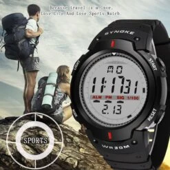 MONTRE BRACELET DE SPORT NUMERIQUE ETANCHE SYNOKE WR30M