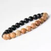 Bracelet Perles Onyx Et Bois 1 Bracelet Perles Onyx Et Bois -Magasin D'accessoires Sélectionnés nouveaux hommes perles en bois naturel bracelets noir mat onyx m ditation pri re perle bracelet