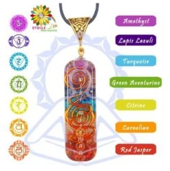 Orgonite Pendentif Chakra Multicouleur