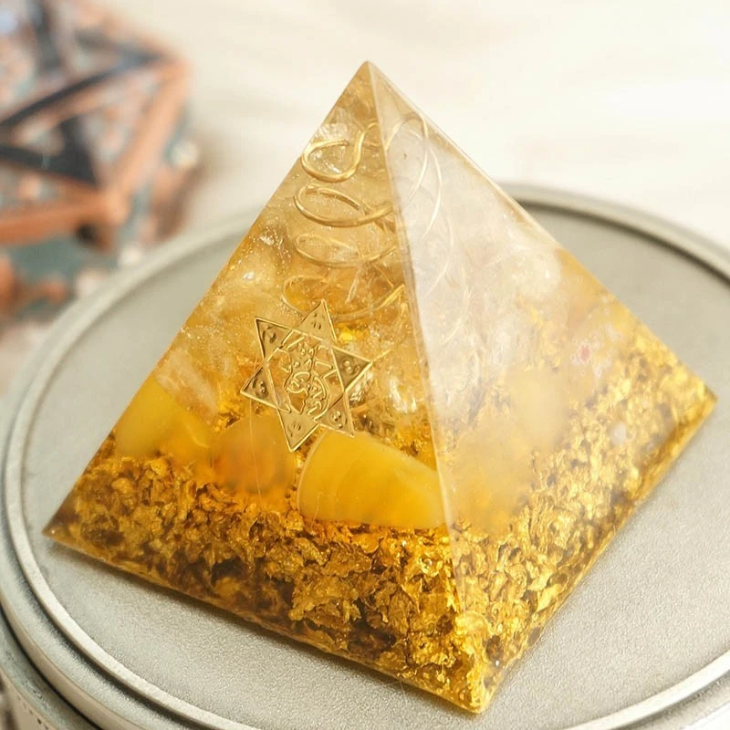 Orgonite Pyramide Citrine 6 Orgonite Pyramide Citrine – Image 4