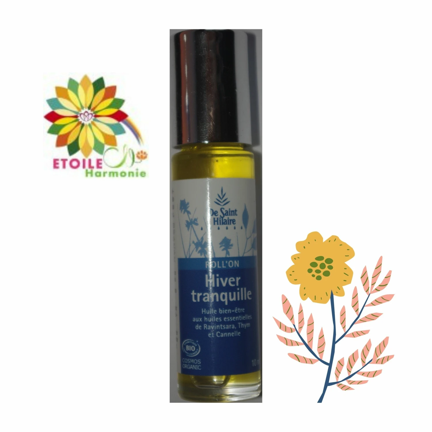 Roll'on Saint Hilaire Huiles Essentielles Hiver Tranquille BIO 10 Ml - 3760098412907