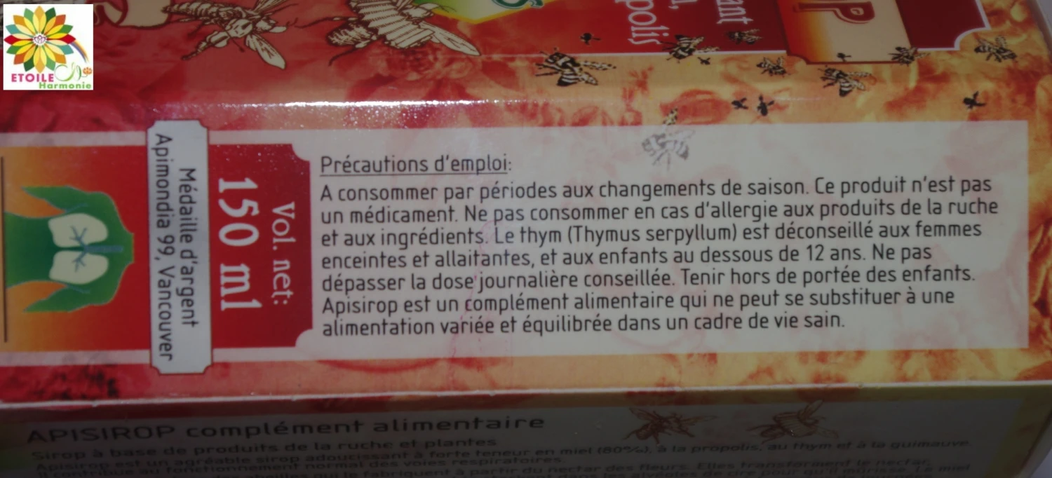 Sirop Apisirop Adoucissant Pour La Gorge à Base De Miel Propolis Thym 4 Sirop Apisirop Adoucissant Pour La Gorge à Base De Miel Propolis Thym – Image 2