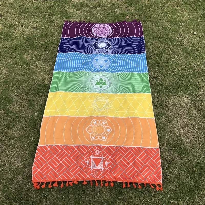 Tapis De Yoga Ou Méditation (symbolisant Les Chakras) 4 Tapis De Yoga Ou Méditation (symbolisant Les Chakras) – Image 2