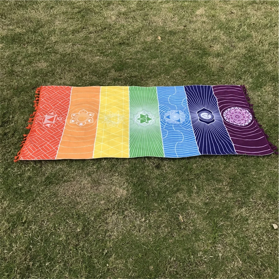 Tapis De Yoga Ou Méditation (symbolisant Les Chakras) 5 Tapis De Yoga Ou Méditation (symbolisant Les Chakras) – Image 3