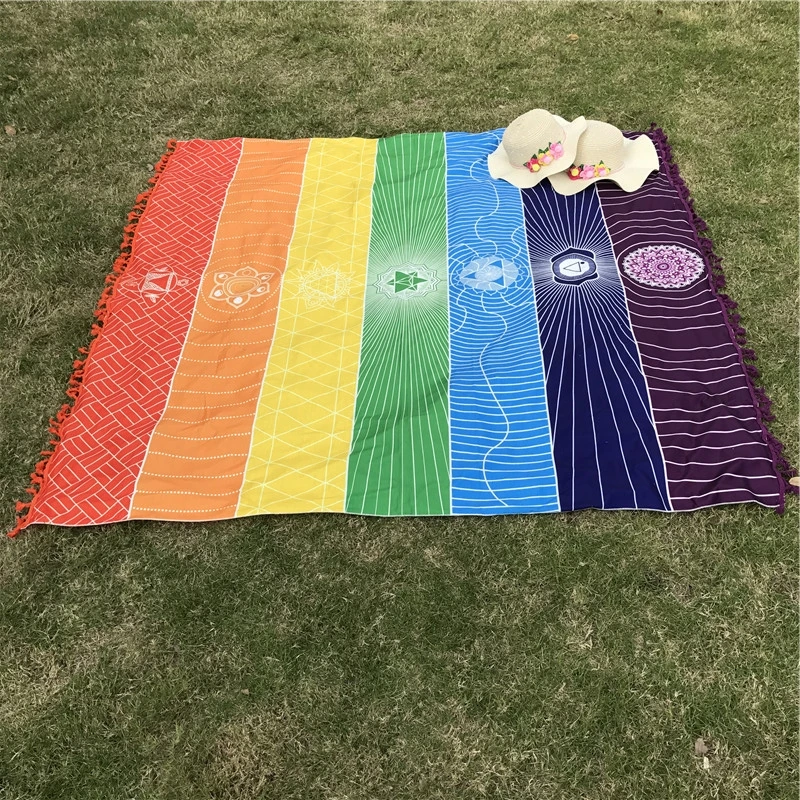Tapis De Yoga Ou Méditation (symbolisant Les Chakras) 8 Tapis De Yoga Ou Méditation (symbolisant Les Chakras) – Image 6