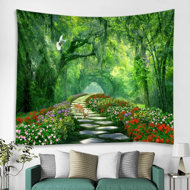 Tenture Forêt Et Fleurs 3 Tenture Forêt Et Fleurs