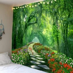 Tenture Forêt Et Fleurs 10 Tenture Forêt Et Fleurs -Magasin D'accessoires Sélectionnés tenture foret esprit de la nature harmonie www etoileharmonie fr 3