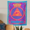 Tenture Mural Peace Love Look 1970s 1 Tenture Mural Peace Love Look 1970s -Magasin D'accessoires Sélectionnés tenture peace