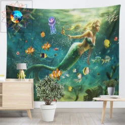 Tenture Sirène -Magasin D'accessoires Sélectionnés tenture sirene psychedelique www etoielharmonie fr 3