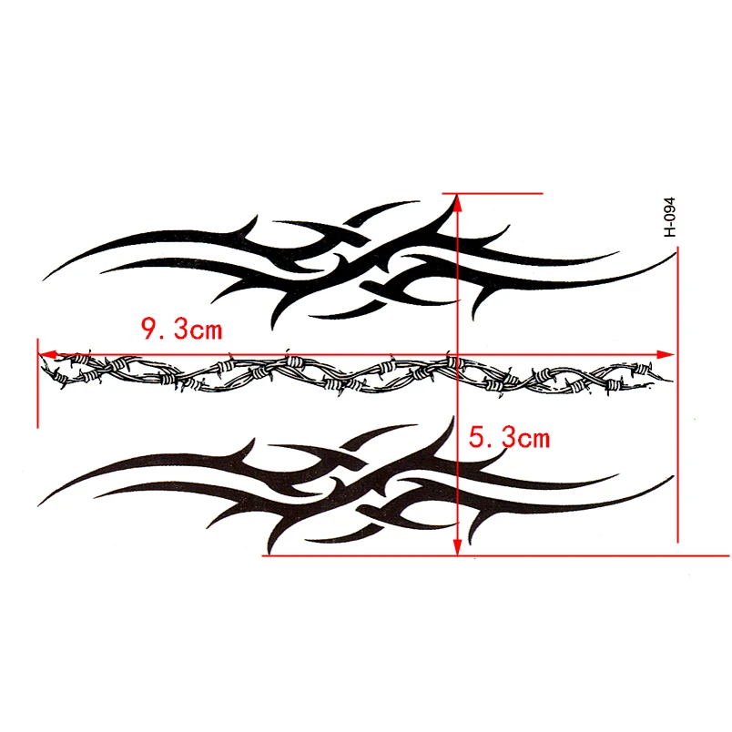 Tribal Et Barbelé Tatouage éphémère 4 Tribal Et Barbelé Tatouage éphémère – Image 2